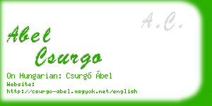 abel csurgo business card